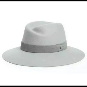Rag & Bone Zoe Wool Fedora Hat Light Gray Small